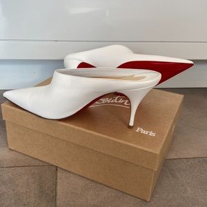 NWT CHRISTIAN LOUBOUTIN Quart 80 leather mules